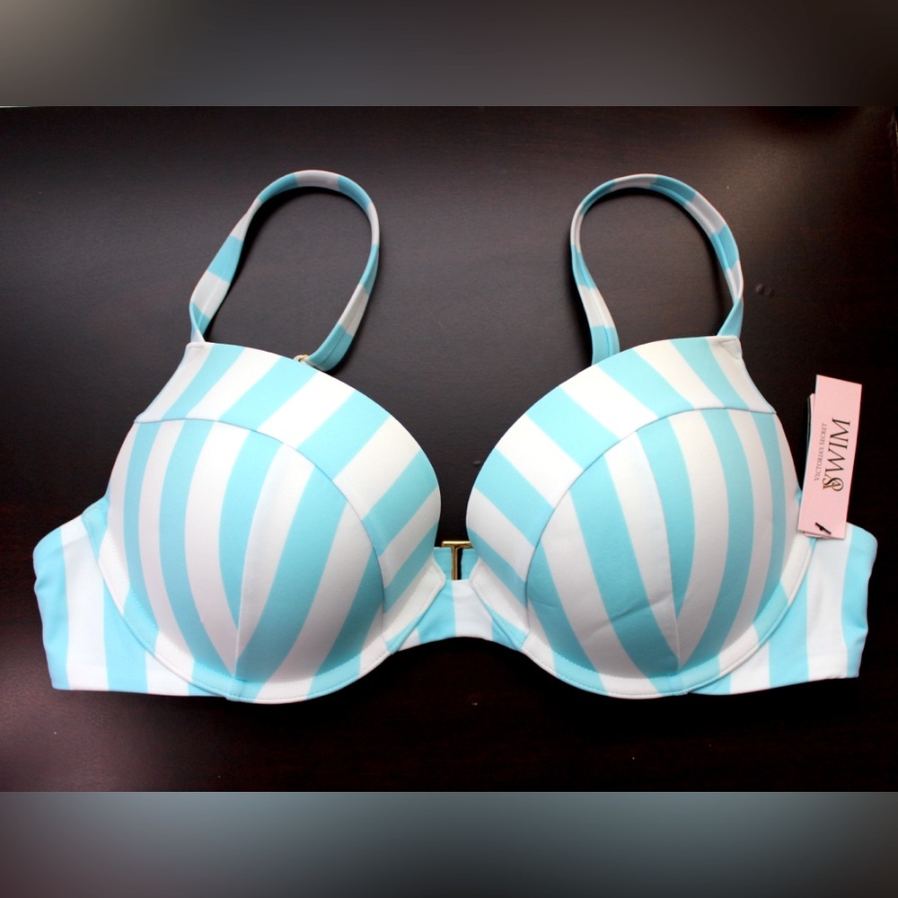 NWT - Victoria’s Secret Aqua 🩵 Cabana Bikini Push-Up Top 🍹✨